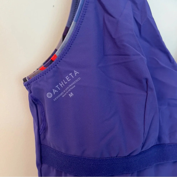 Athleta Women's Twilight Tropic V-Neck One Piece Swimsuit /Multicolor  size M - Picture 5 of 6